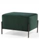 Puff Quadrado Decorativo Status D02 Pés de Aço Veludo Verde C-303 - Lyam Decor
