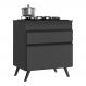 Balcão Cozinha para Cooktop 70cm 1 Porta 1 Gaveta Veneza Multimóveis V3706 Preto