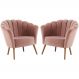 Kit 2 Poltronas Decorativas Pes Tauari 7048 Veludo Rosa Dmobiliario