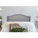 Cabeceira Queen Para Cama Box Curva 160x60 Suede Cinza - Tachas Fumê