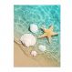 Quadro Decorativo Natureza Praia Mar, Tela em Canvas na Vertical ideal para ambiente de Sala de estar, jantar, reuniões, Quarto e Hall de entrada