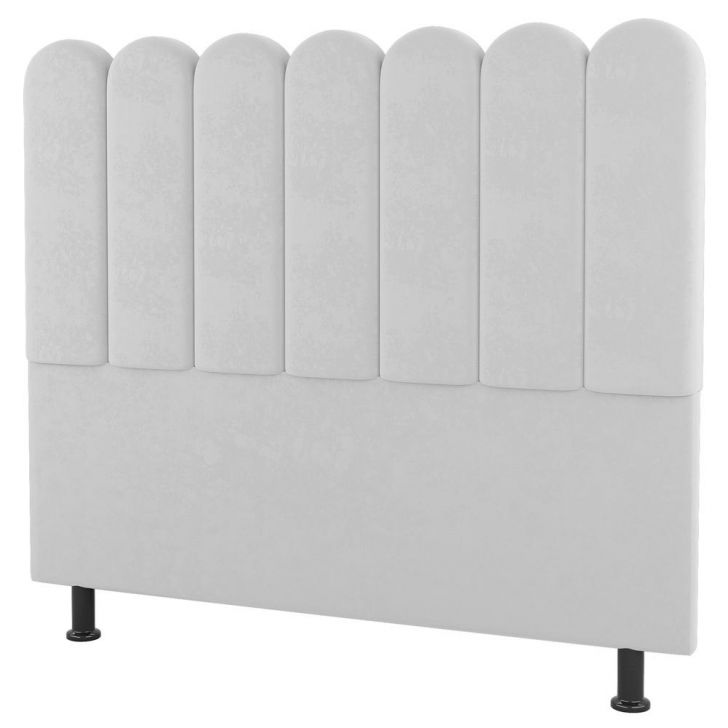 Cabeceira Cama Box Solteiro Lana 100cm Sintético Branco - Desk Design