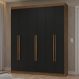 Guarda-Roupa Casal 6 Portas Batentes Rustic/Preto/Rustic Netuno Madesa