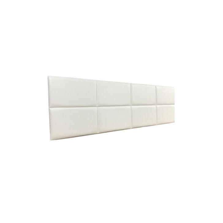 Cabeceira Estofada King 8 Blocos Não é Segredo Courvin Branco 195x60