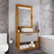 Conjunto Gabinete c/ Espelheira para Banheiro Zenit Naturalle/Off-White