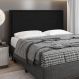 Cabeceira Casal Queen Cama Box 160cm para Quarto Onix Suede Preto M11 - D'Rossi