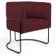 Poltrona Decorativa Fixa Base de Aço Preto Betina D02 Veludo Marsala C-278 - Lyam Decor