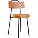 Cadeira Decorativa Estofada Para Sala De Jantar Barcelona L02 Couríssimo Camel Whisky - Lyam