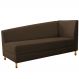 Recamier Valéria 185cm Lado Esquerdo Suede Marrom - Amarena Móveis