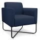 Poltrona Marisa Suede Azul Marinho Base X Industrial Preto - D'Rossi
