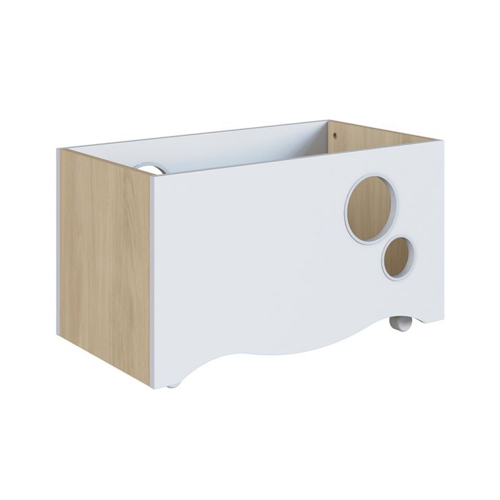 Baú Infantil Encanto Branco e Carvalho