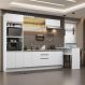 Cozinha Completa Madesa Glamy 315001 com Armário, Balcão e Bancada (Sem Tampo e Pia) - Branco