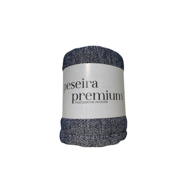 Peseira Toulon Azul Marinho e Cru 65x240 cm