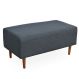 Puff Decorativo Sala de Estar Cléo W01 Pés Palito 90 cm Linho Chumbo - Lyam Decor