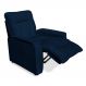 Poltrona do Papai Reclinável Manual Comfort Veludo Azul Marinho - Montanaris Decor