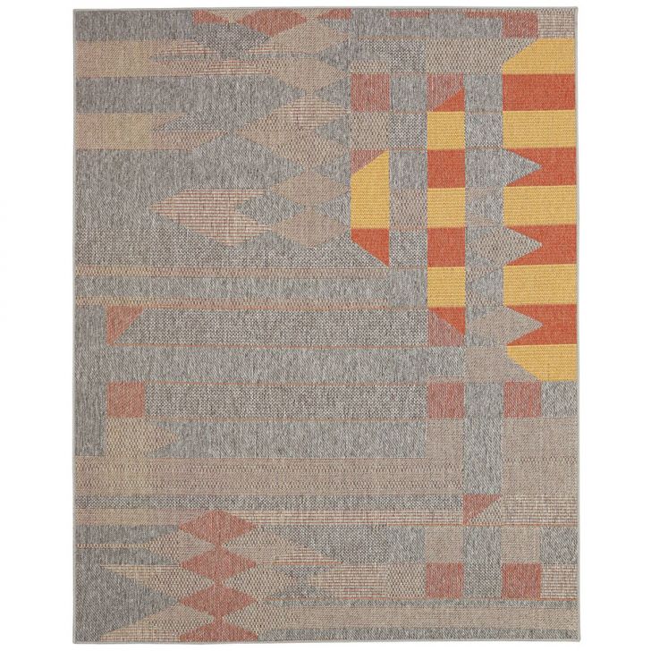 Tapete New Colors Mosaic Retangular (200x290cm) Cinza e Amarelo