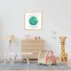 Quadro Infantil Welcome to the World 86x86 Caixa Marfim