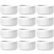 12 Ramekins Molheiras Porcelana 180ml Canelado Germer Branco Restaurante