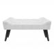 Banco | Banqueta Estofado Paris 1,20m Suede Branco - Inova Decor