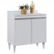Balcão Gabinete 80cm 2 Portas Hawai Branco - Lumil Móveis