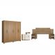Jogo de Quarto de Casal Completo Bona Amendola Off-White