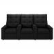 Poltrona de Cinema Reclinável 3 Lugares Baú USB Mallie FH9 Veludo Preto - Mpozenato