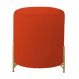 Puff Decorativo Thor Ferro Base Gold Veludo Terracota - Montanaris Decor