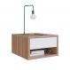 Mesa de Cabeceira Suspensa Slim 1 Gaveta Montana e Branca