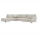 Sofá de Canto Chaise Esquerdo 267 cm Olívia Suede Bege G52 - Gran Belo