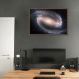 Quadro Galáxia Espiral NGC 1300 60x43 Caixa Marrom
