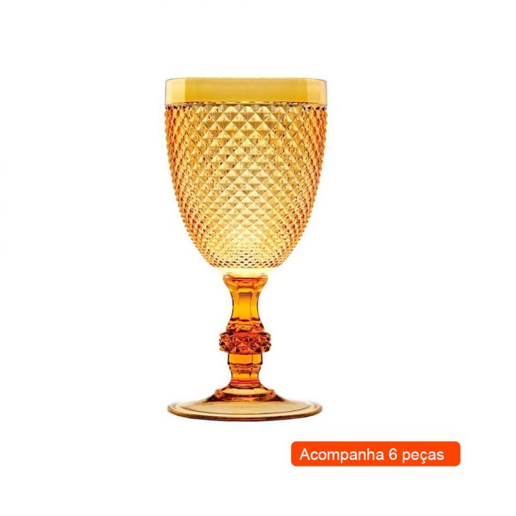 Kit Taças com 6 Peças Cuervo l Âmbar 395 ml