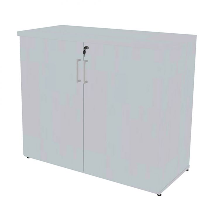 Armário de Escritório KitCubos 2 PT Cinza Cristal 75 cm