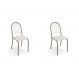 Conjunto com 2 Cadeiras Noruega Nickel e Branco