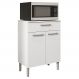 Balcao Multiuso Para Microondas 84X61 cm Diamante Branco Supremo KTP