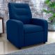 Poltrona Decorativa Reclinável Pireu Veludo Light Azul