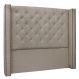 Cabeceira Estofada Cama Box Casal Queen Size Alteza 160cm Linho Rústico Areia - Desk Design