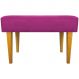 Puff Decorativo Para Sala Charme Suede Pink Pé Castanho - Clique E Decore
