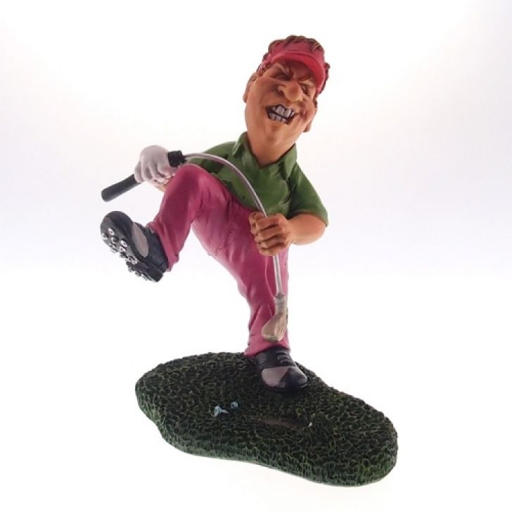 Miniatura Caricatura Jogador De Golf Perdedor Enfeite Em Resina