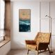 Quadro Beira Mar Cape Town 60x30 Filete Preto