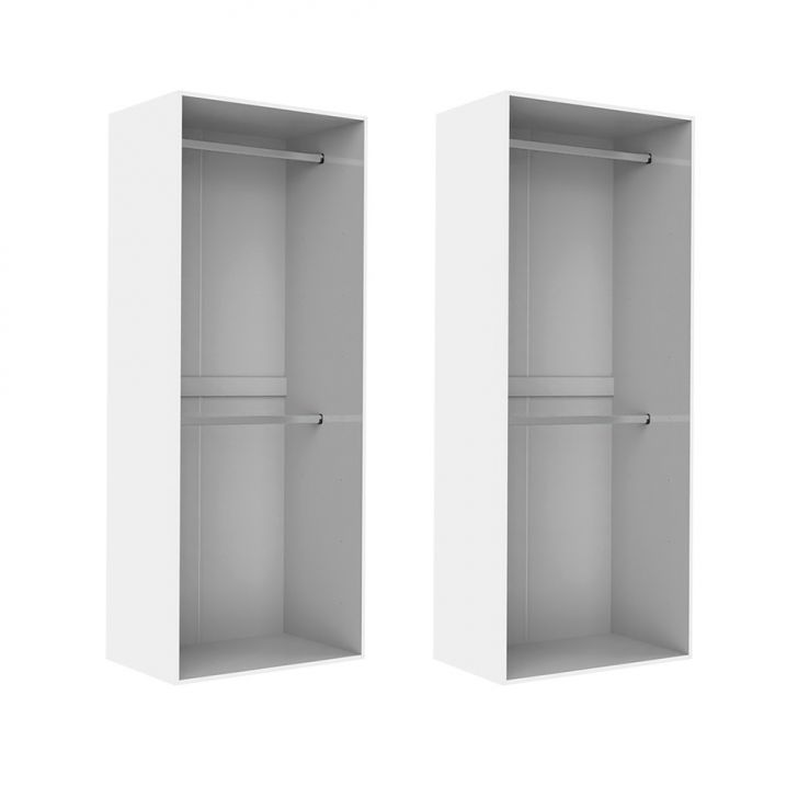 Guarda-roupa Modulado Com Cabideiros New Tuyo Branco 180 Cm