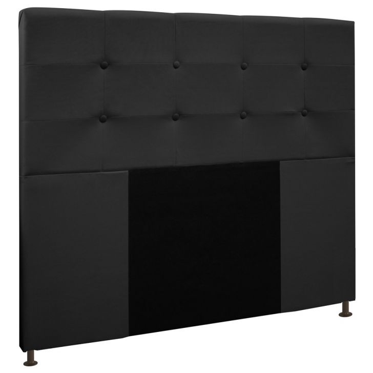 Cabeceira Cama Box Casal King 193cm Safira Suede I02 Preto - Mpozenato