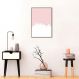 Quadro Tinta Rose 60x43 Filete Marrom