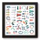 Quadro Decorativo - Setas - 22cm x 22cm - 088qndap