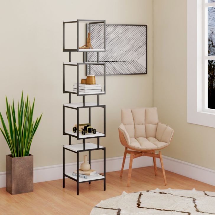 Estante Toulon Branca e Preta