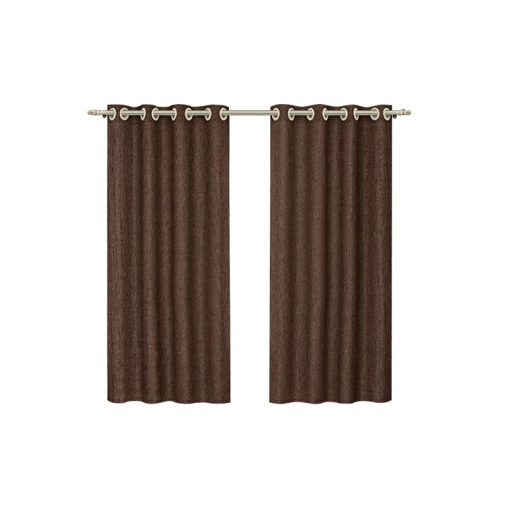 Cortina Cetim Cristal 170x200cm Marrom