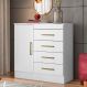 Cômoda Montevidéu 1 Porta 4 Gavetas 91 cm - Comoda para Quarto - Demobile