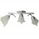 Lustre Luminária Arandela de Teto com 03 hastes e 03 vidros Modelo Tulipa - Para 03 lâmpadas Padrão E27 Bivolt 110v / 220v