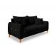 Image of Sofá 2 Lugares Lisboa Veludo Preto 160 cm MO895UP30XOVMOB