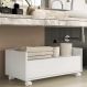 Gabinete Balcão Banheiro 80 cm c/ Rodízios Multimóveis Branco