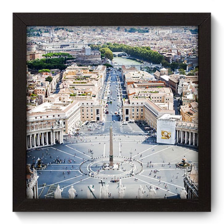 Quadro Decorativo - Vaticano - 22cm x 22cm - 023qnmap